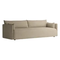 audo - sofa 3 places offset - beige/tissu audo bouclé 02/pxhxp 224.3x65.5x90cm/structure revêtu par poudre